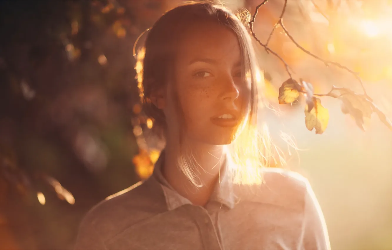 Photo wallpaper look, girl, portrait