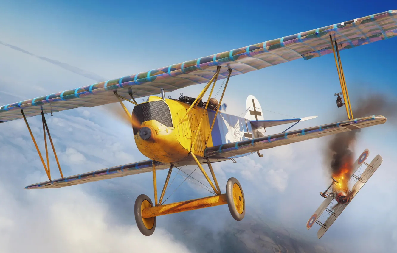Photo wallpaper Germany, biplane, the first world war, The Fokker D. VII