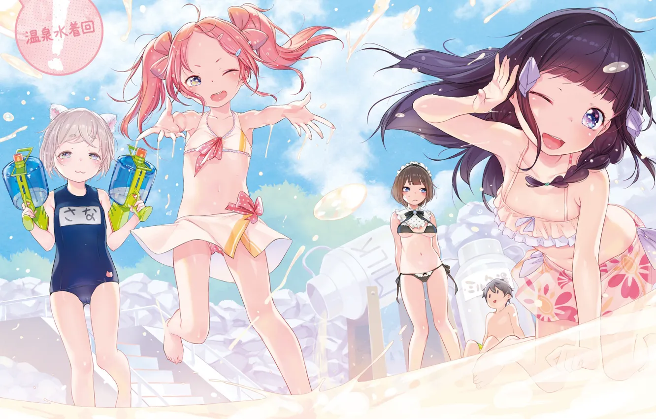 Photo wallpaper beach, summer, girls, kyou kara ore wa loli no himo!