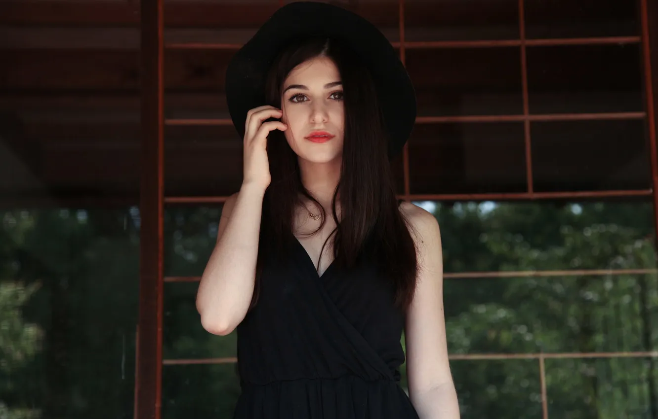 Photo wallpaper girl, hat, girl, woman, Galina Rover, Galeine Rover