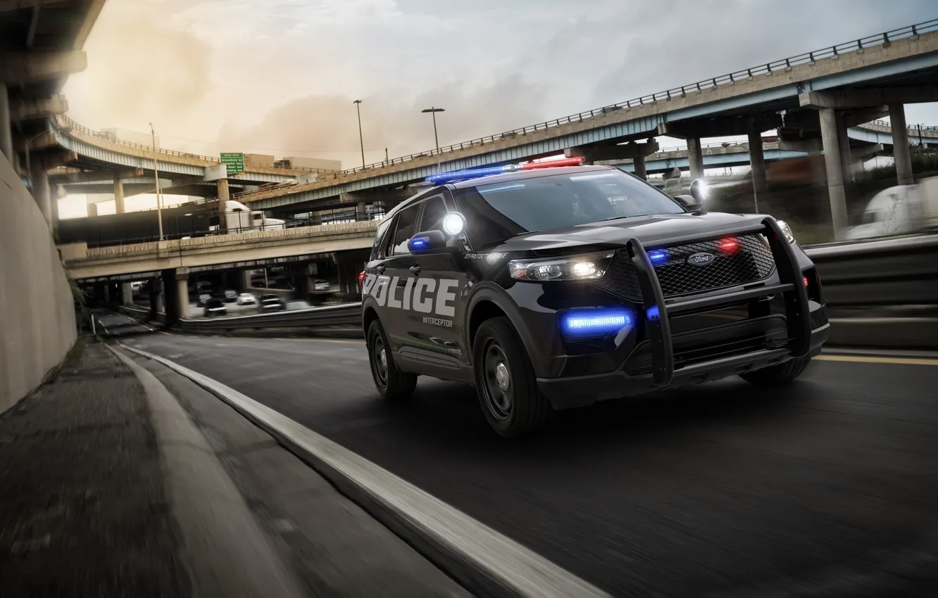Photo wallpaper Ford, Police, Interceptor, Utility, 2020