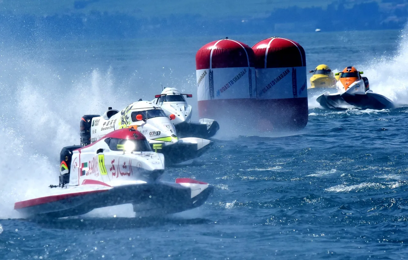 Photo wallpaper race, boat, speed