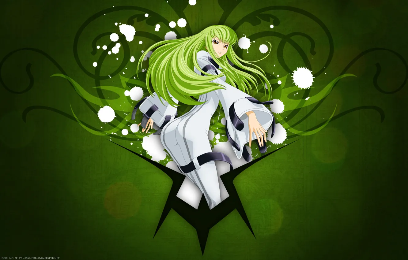 Photo wallpaper green, long hair, code geass