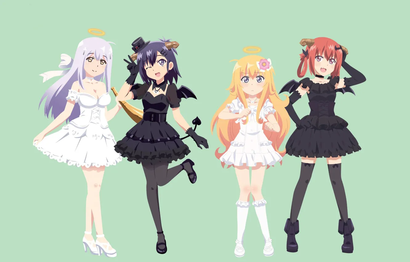 Photo wallpaper kawaii, demon, girl, devil, dress, anime, pretty, angel