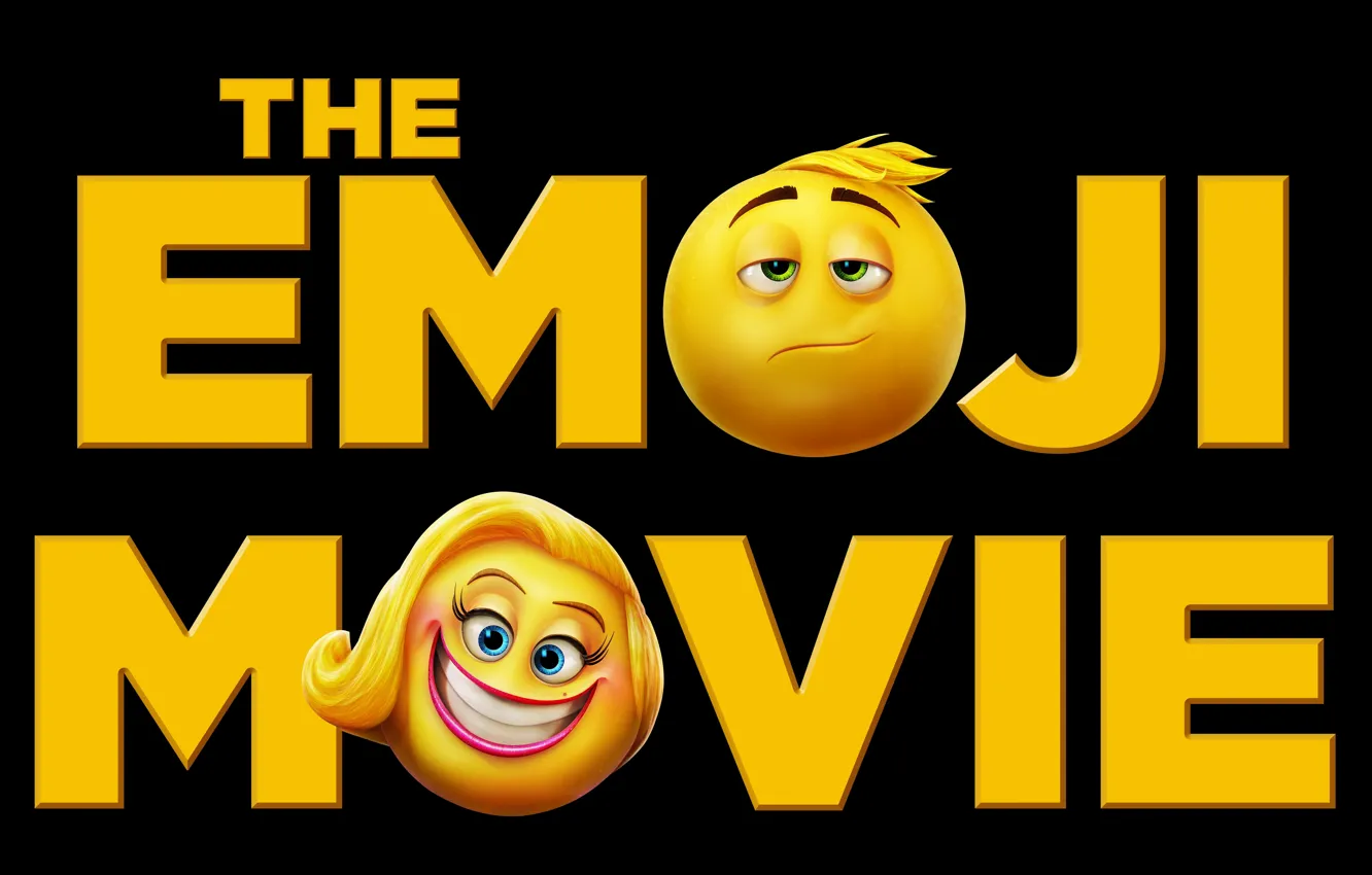 Photo wallpaper smiley, animated film, animated movie, emoji, The Emoji Movie