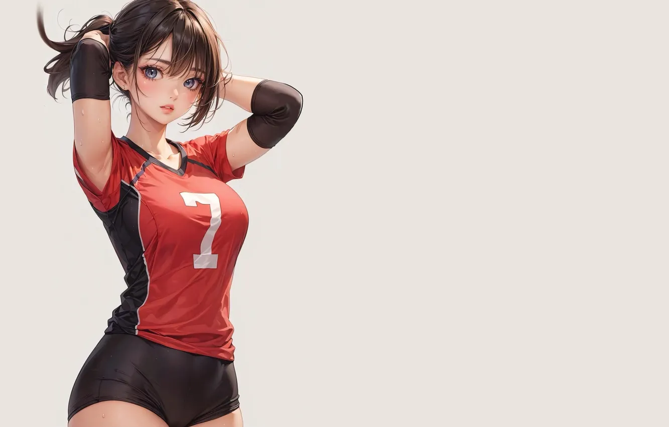Photo wallpaper girl, hot, sexy, anime, pretty, babe, cute, sports