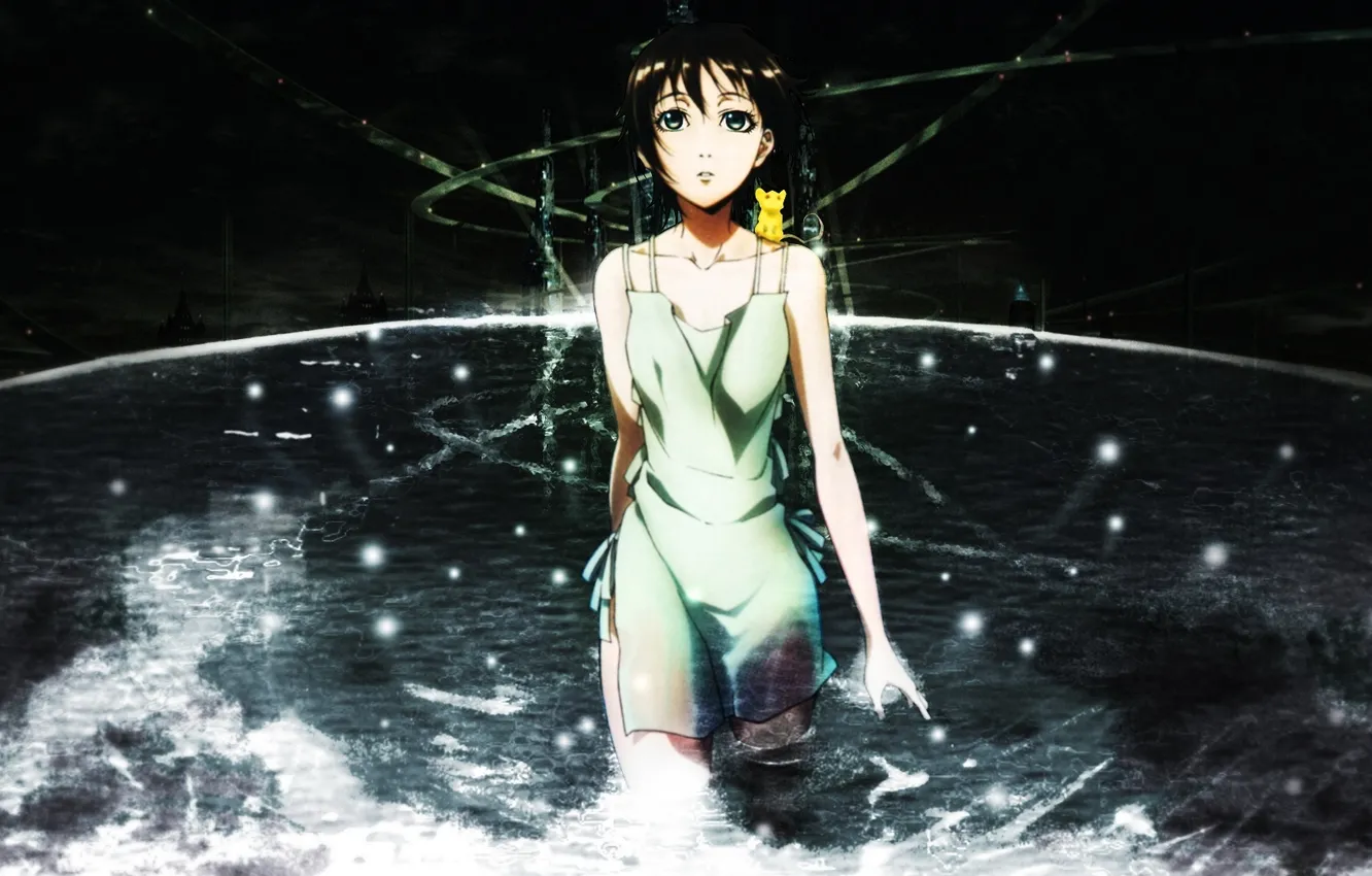Photo wallpaper water, girl, anime, mouse, art, rune balot, mardock scramble