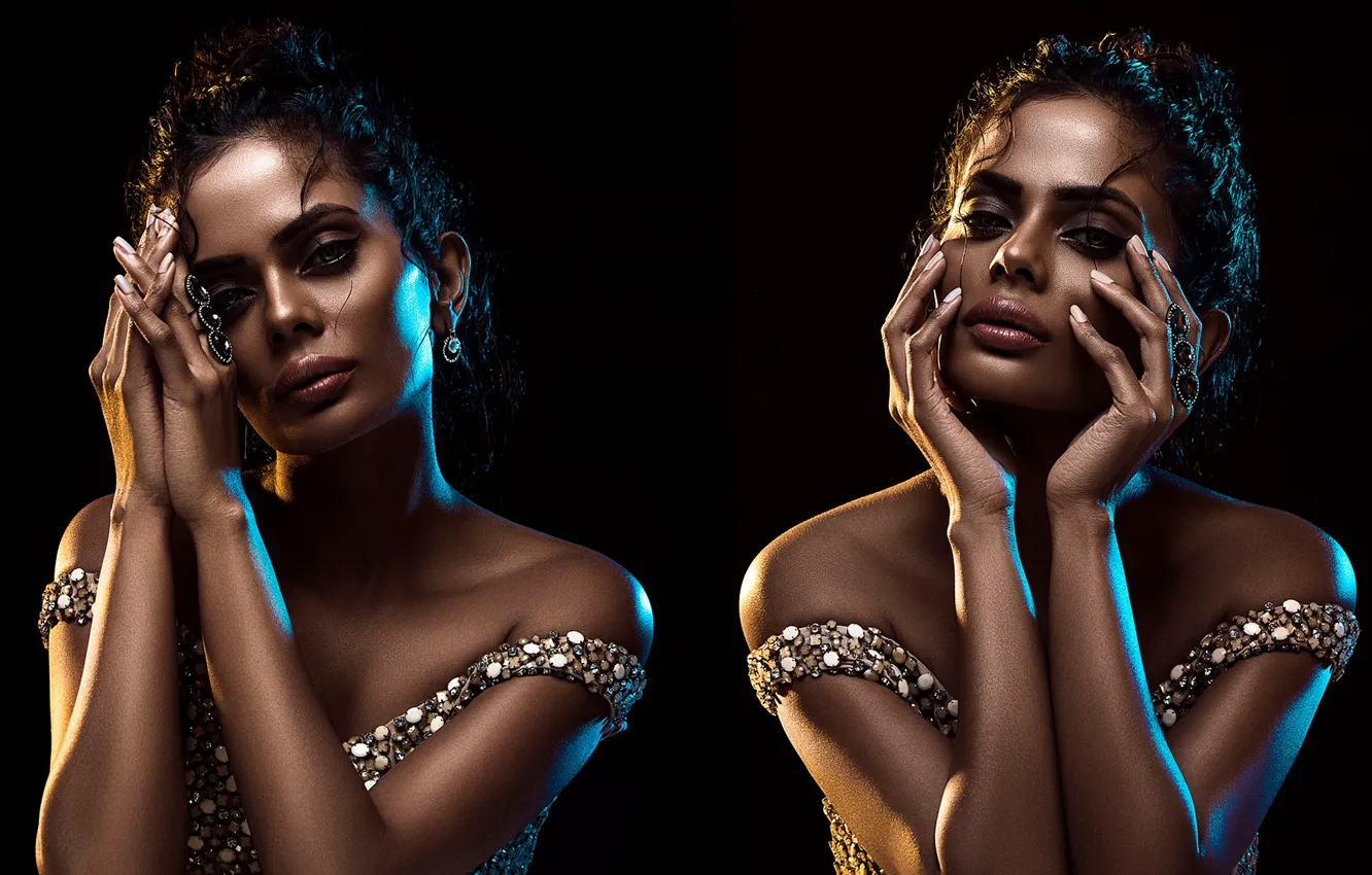 Photo wallpaper girl, hot, sexy, eyes, smile, beautiful, figure, model