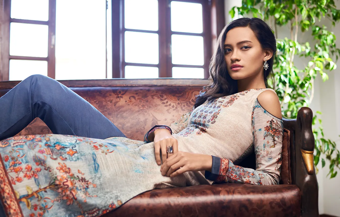 Photo wallpaper girl, hot, eyes, smile, beautiful, figure, model, pretty