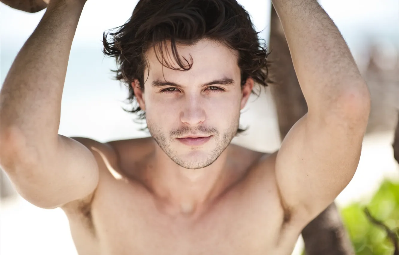 Photo wallpaper look, face, focus, male, guy, mans, appearance