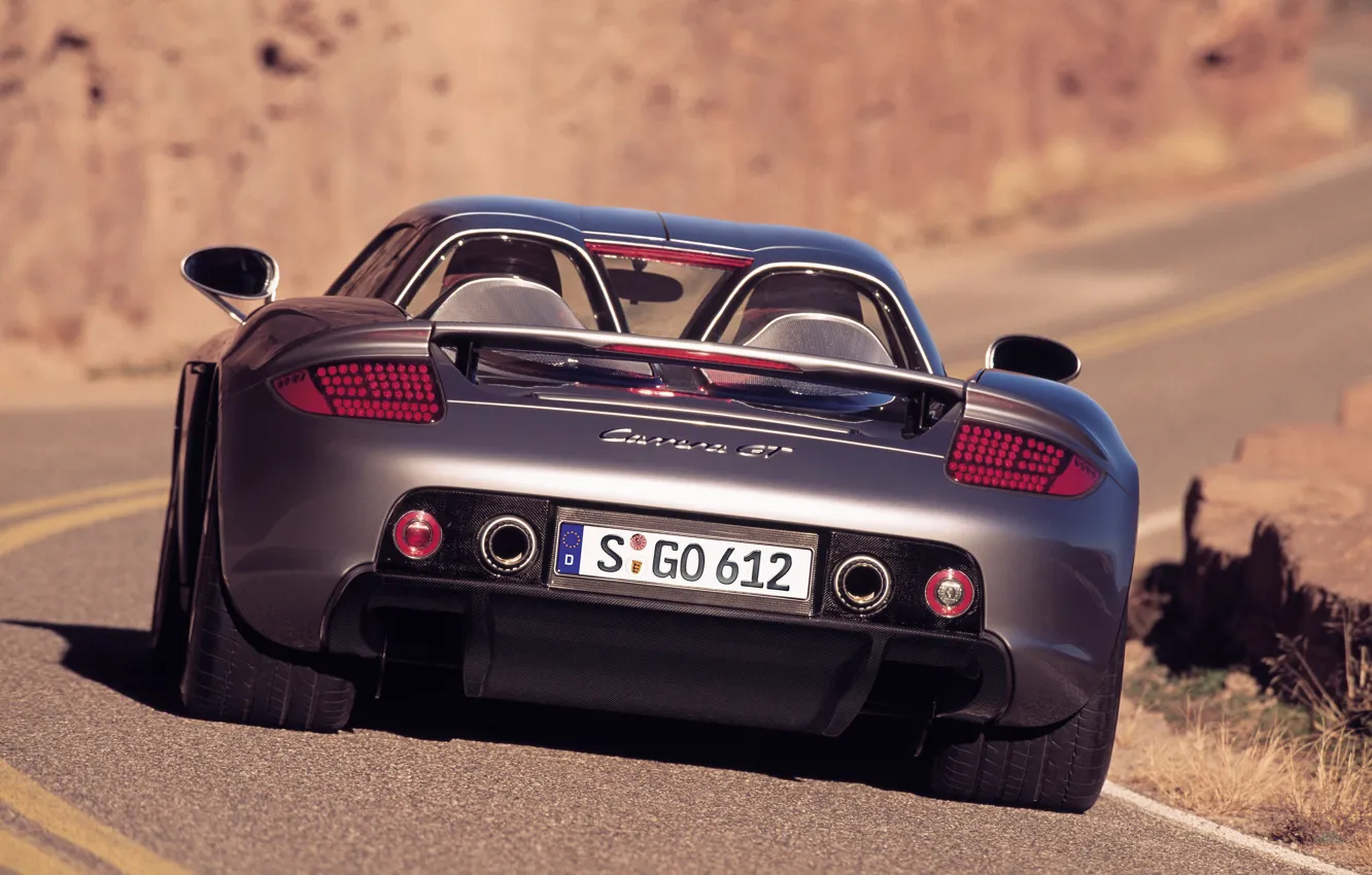 Photo wallpaper Porsche, back, exhaust pipe, Porsche Carrera GT