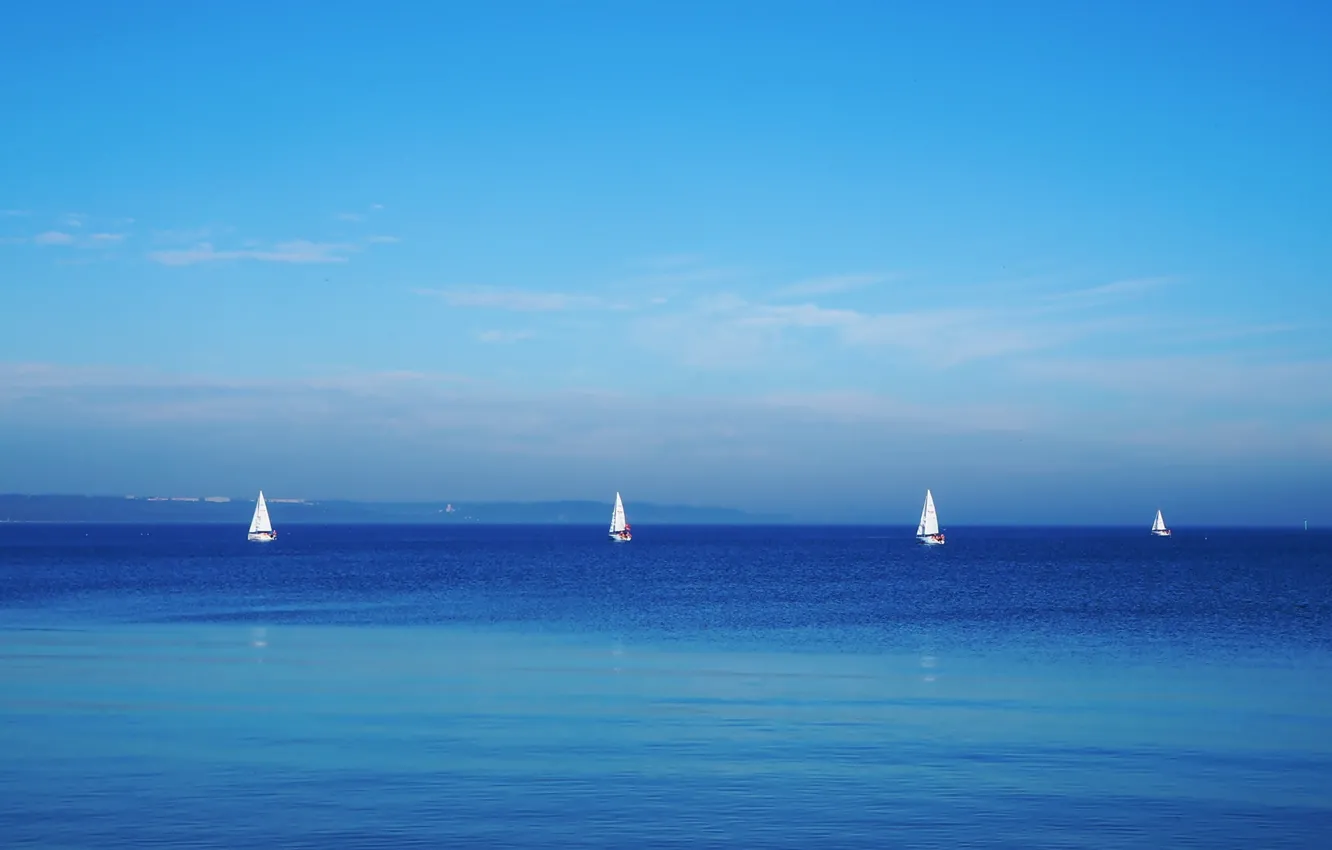 Photo wallpaper sea, ocean, water, boats, sailboats