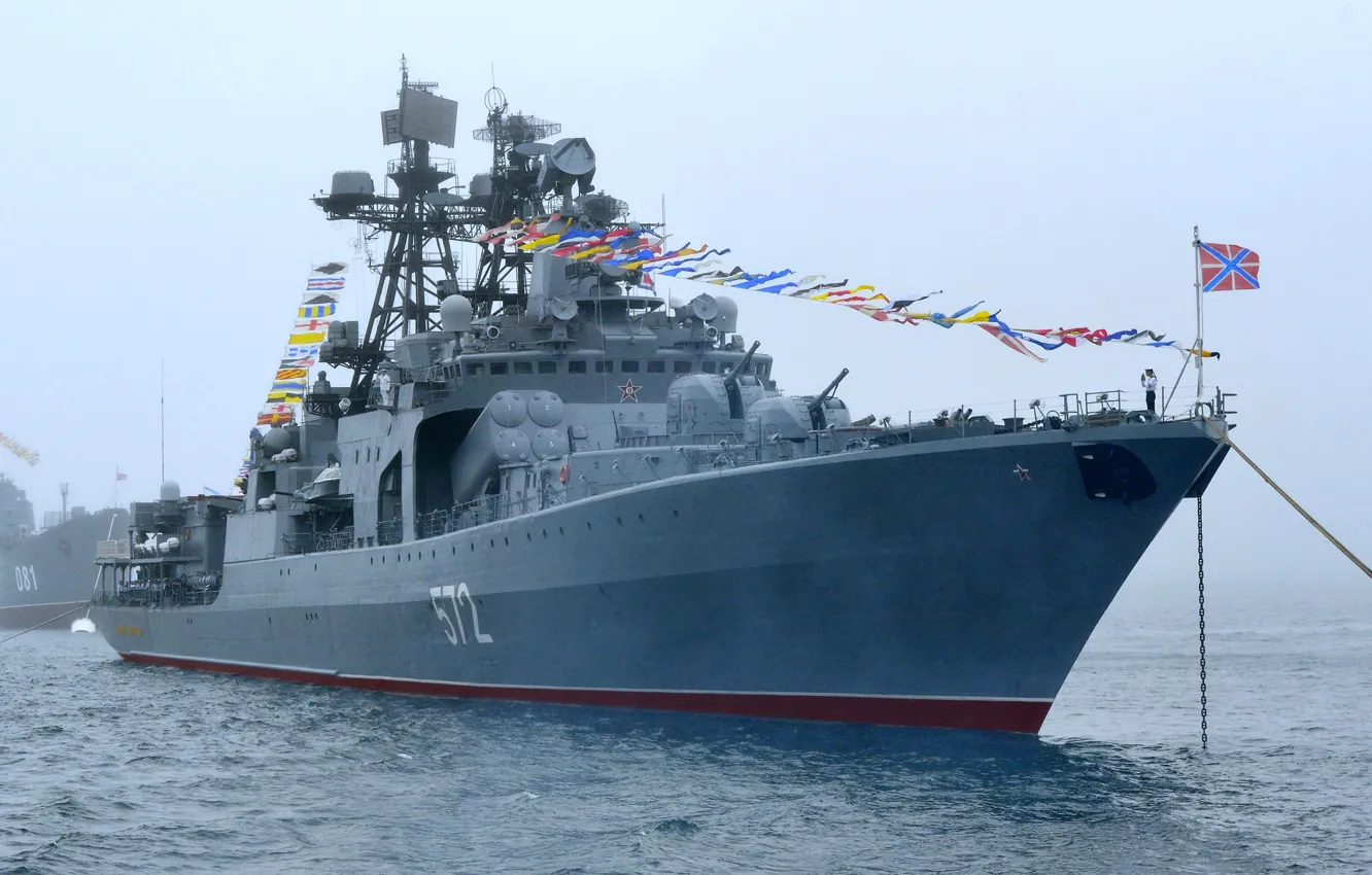 Photo wallpaper BOD, project 1155, Admiral Vinogradov
