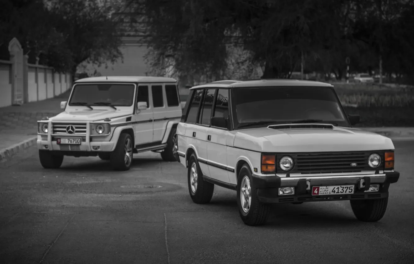 Photo wallpaper mercedes, range rover, G55, classic, g class