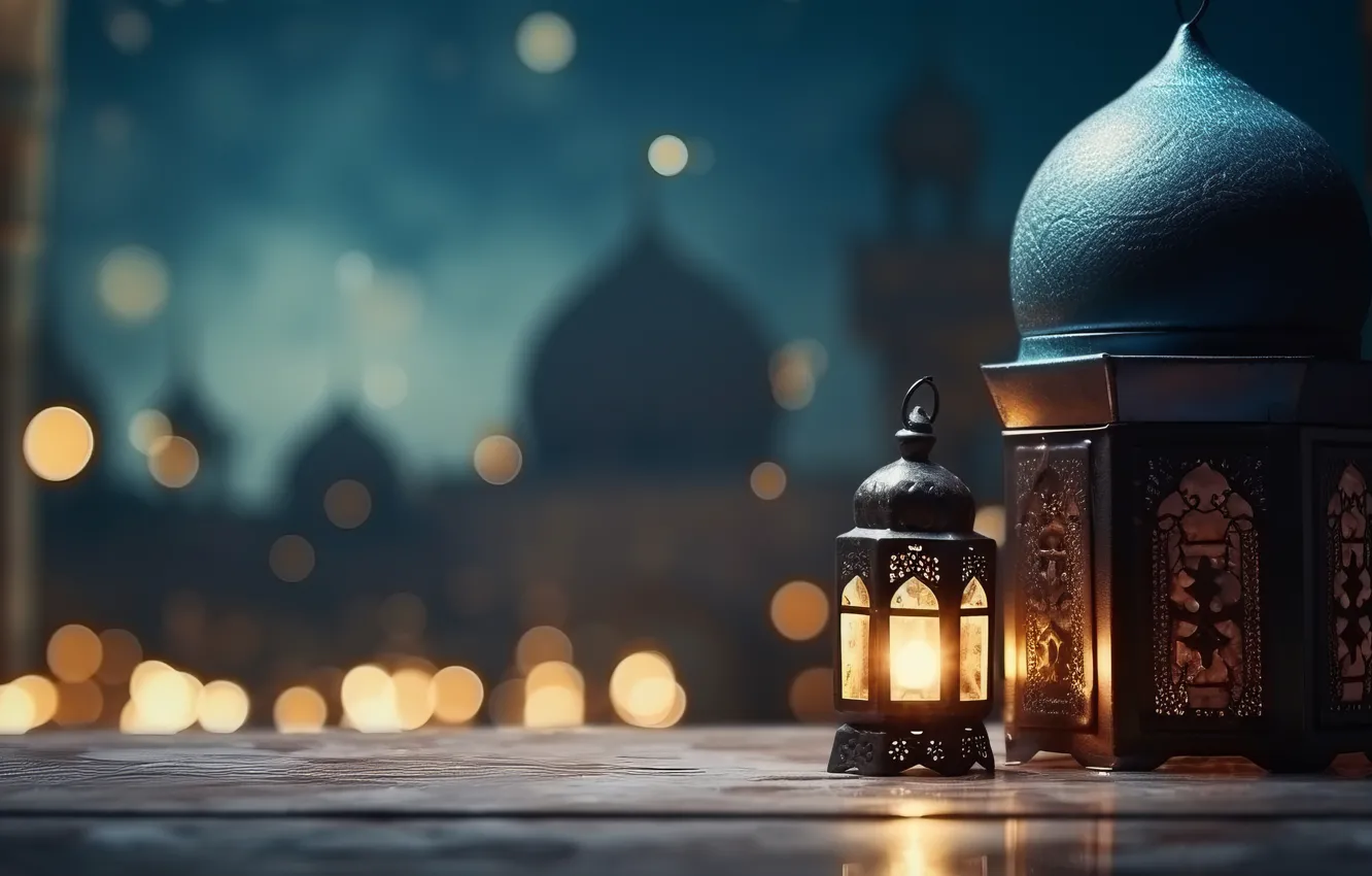 Photo wallpaper light, metal, the dark background, pattern, new year, candles, Christmas, lights