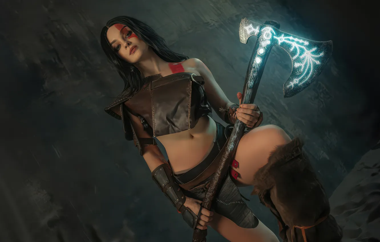 Photo wallpaper Kratos, God of War, Lady