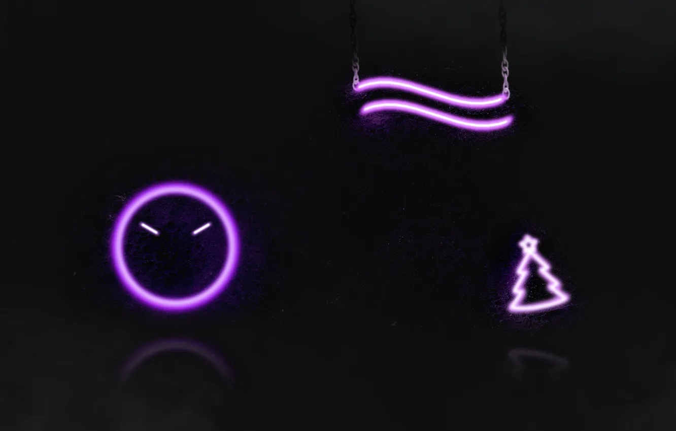 Photo wallpaper black, Neon, hi-tech, newyear, neon color, 2023 year