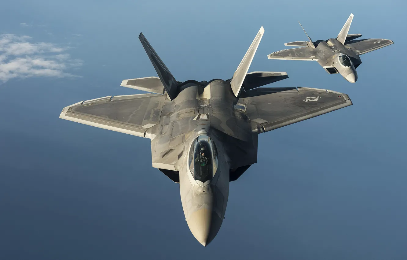 Photo wallpaper fighter, USAF, F-22 Raptor