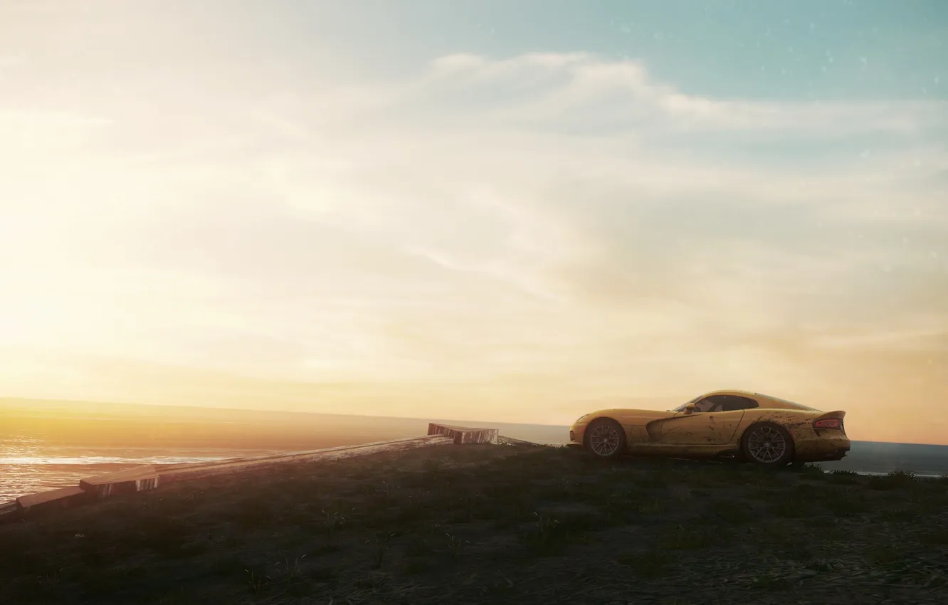 Photo wallpaper Games, Dodge Viper, ocean, Need for Speed Most Wanted