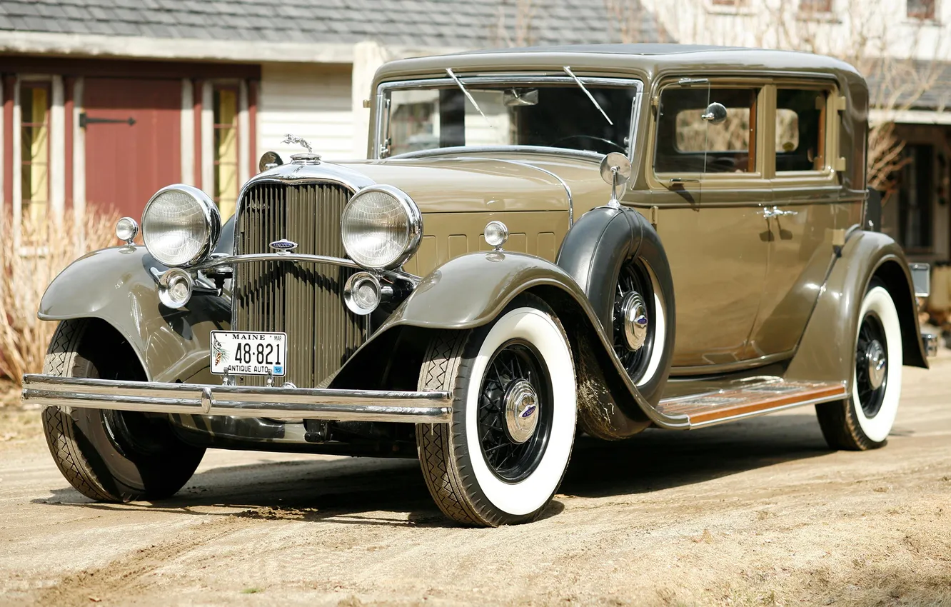 Photo wallpaper Lincoln, the front, 1932, Sedan, 4-door, Model KB, Lincoln.retro