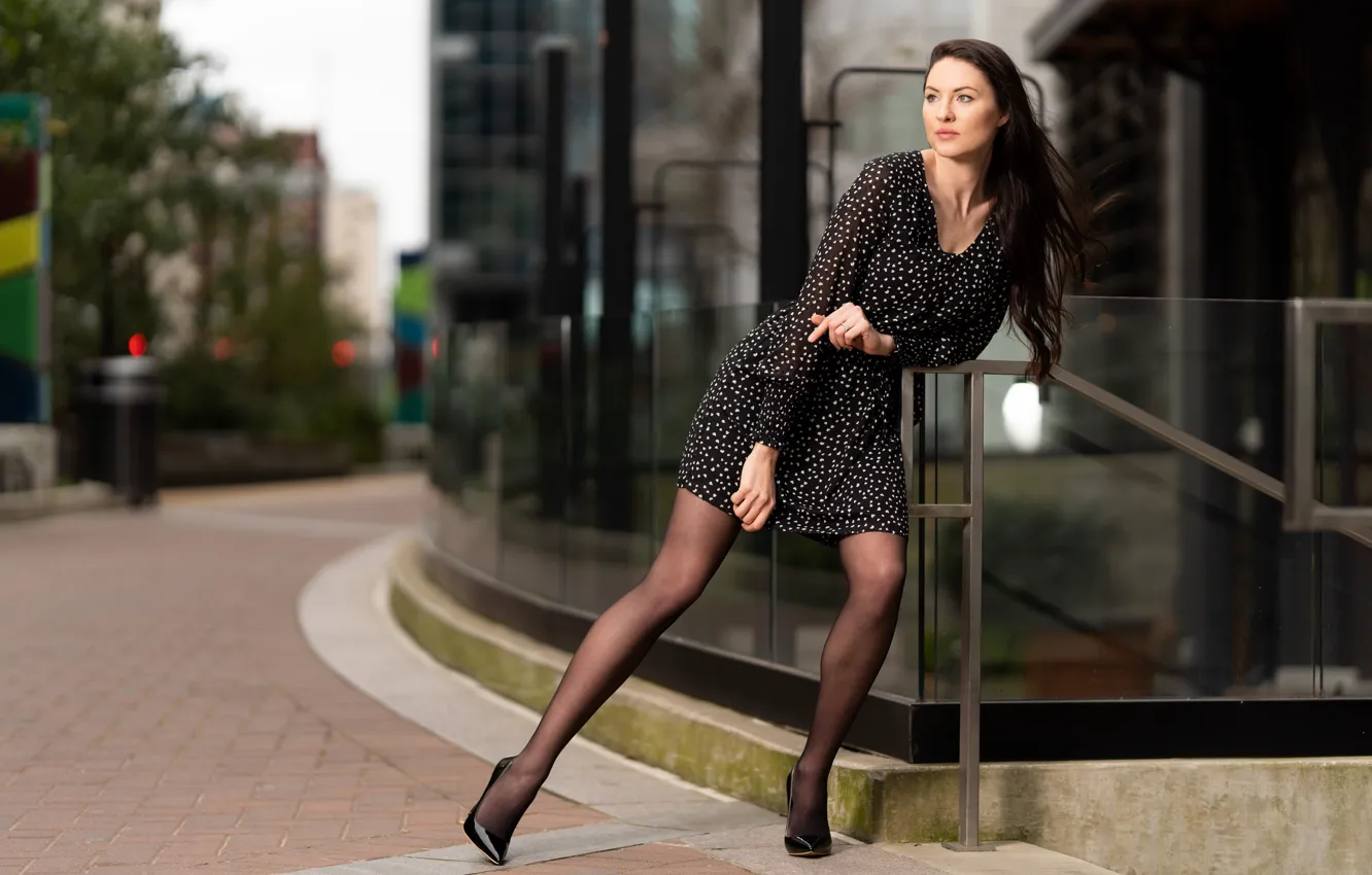 Photo wallpaper girl, pose, model, dress, Natalia Larioshina