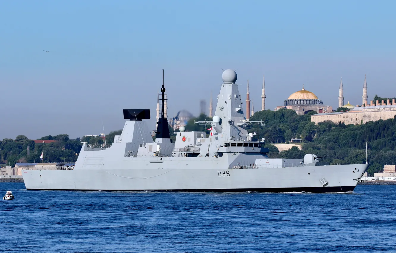 Photo wallpaper destroyer, The Bosphorus, HMS Defender