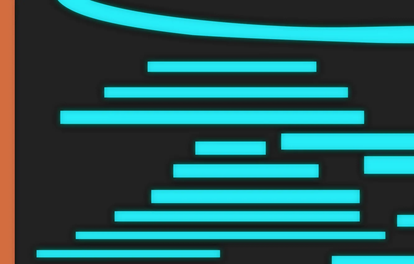 Photo wallpaper blue, lines, Neon, orange, Zero