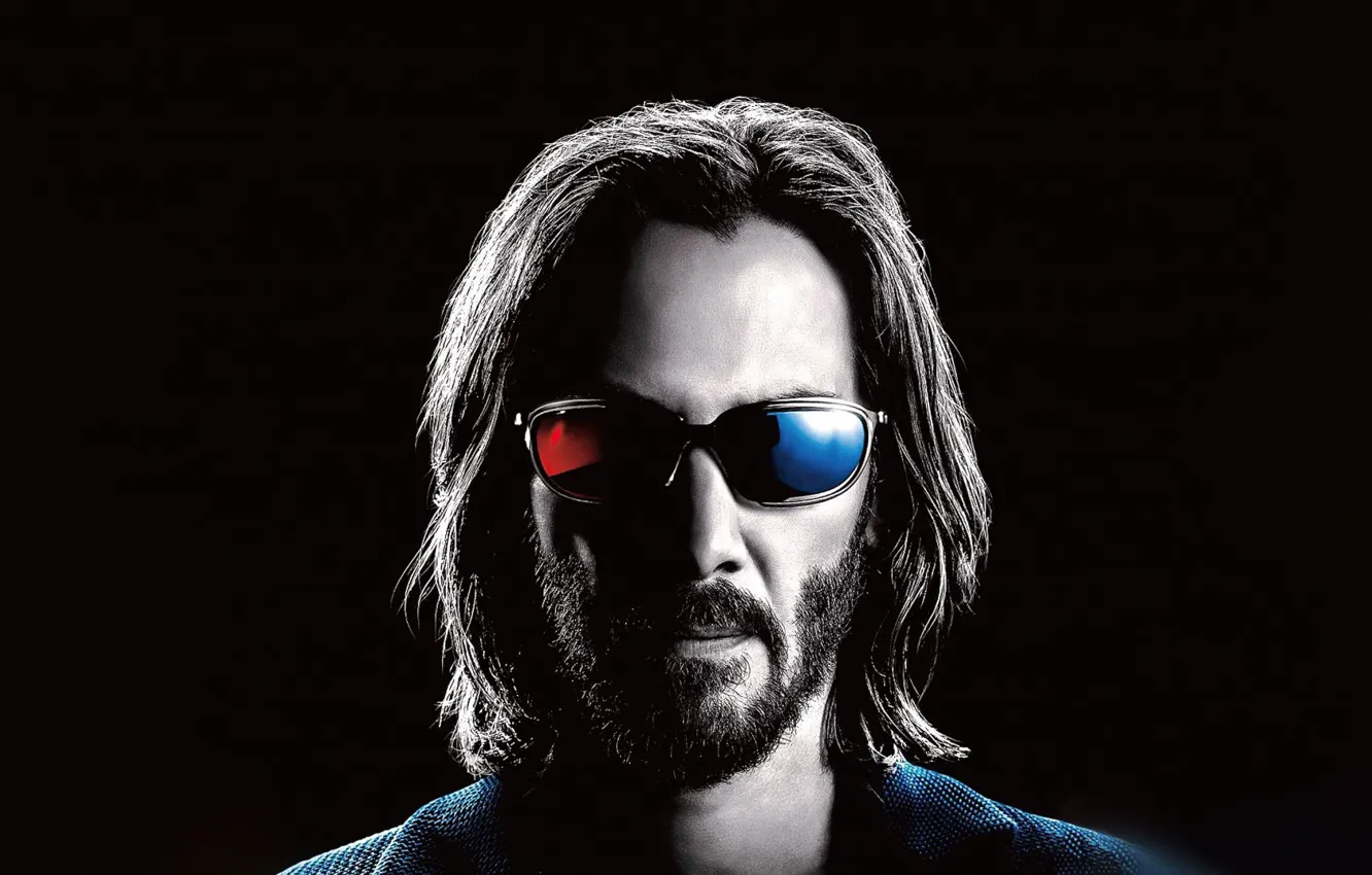 Photo wallpaper Keanu Reeves, Matrix, GLASSES, FACE, Keanu Reeves, The Matrix, Resurrection, Resurrections