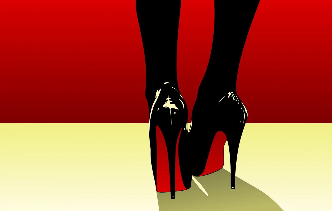 Photo wallpaper vector, shoes, heels, pop art