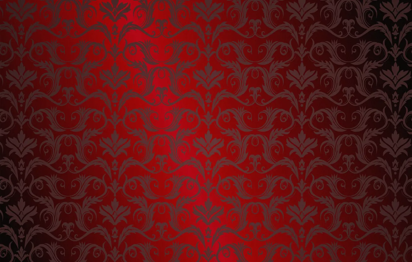 Photo wallpaper retro, pattern, vector, dark, red, ornament, vintage, texture