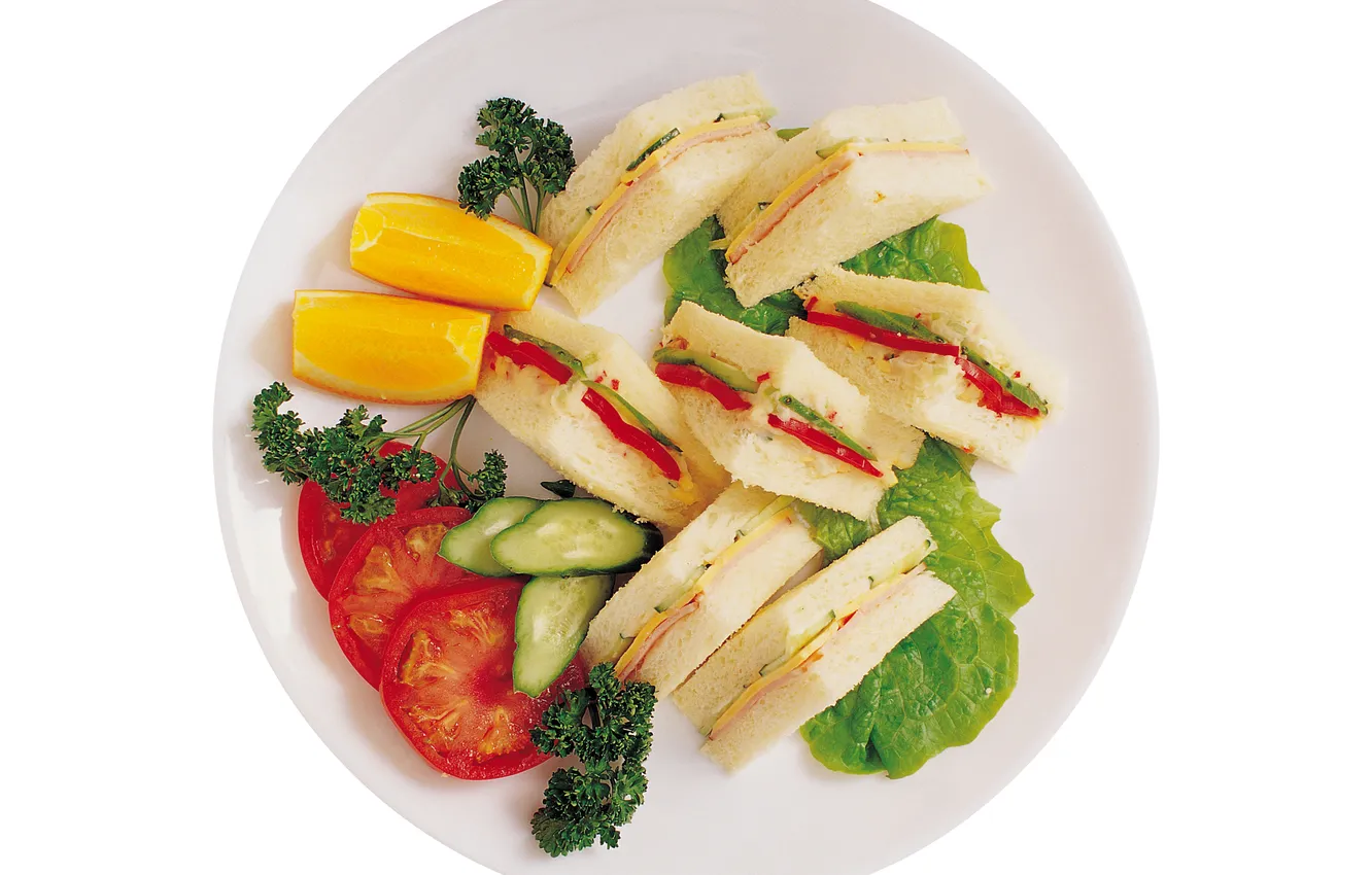 Photo wallpaper photo, orange, food, tomatoes, sandwiches