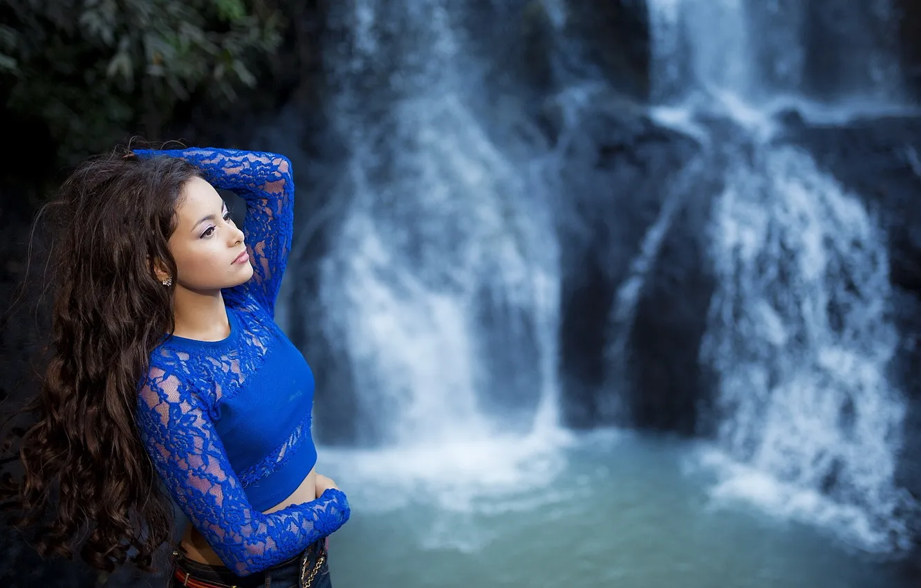 Photo wallpaper girl, background, Asian