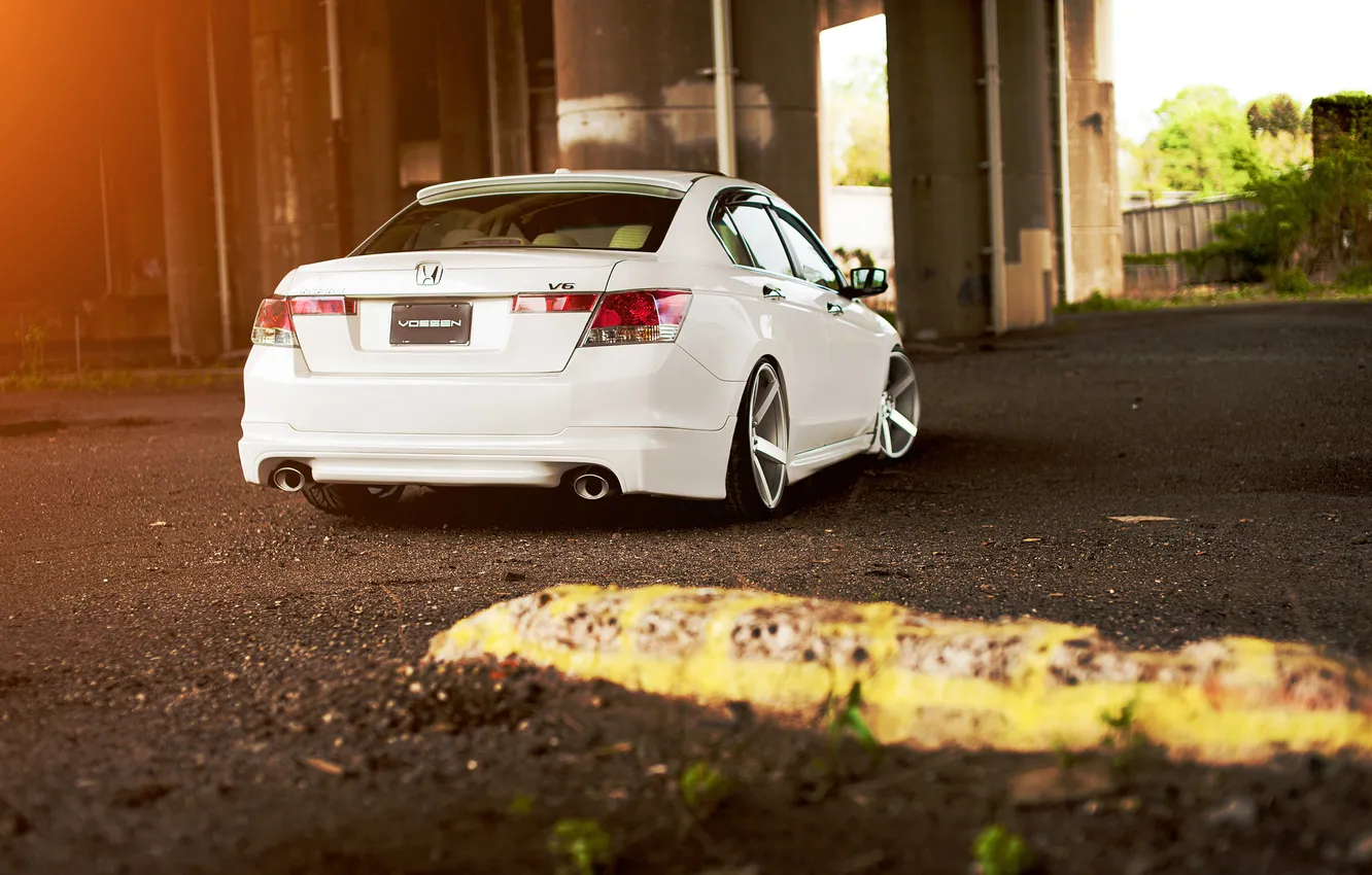 Photo wallpaper white, Honda, Accord, Honda, chord, Vossen