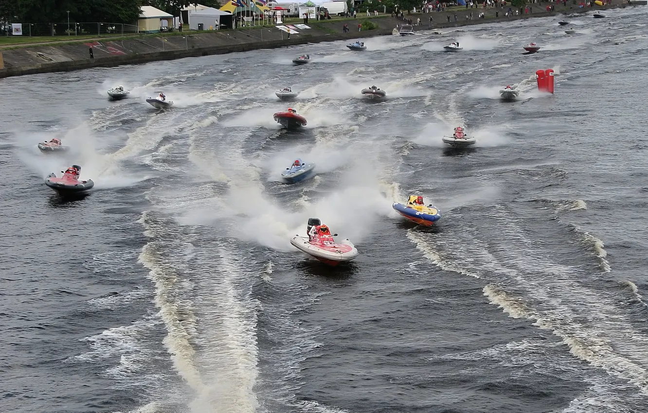 Photo wallpaper race, boat, speed