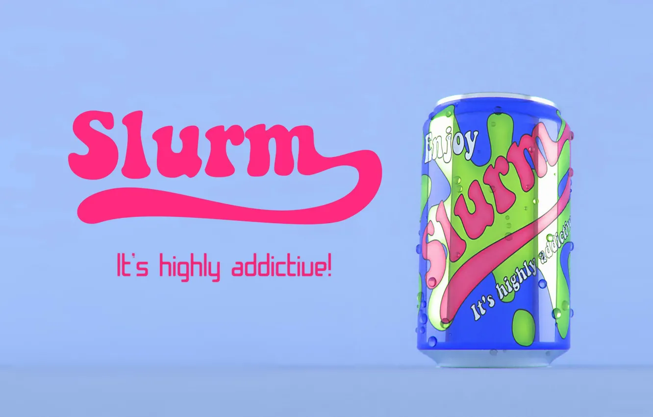 Photo wallpaper drink, Futurama, Futurama, Slurm