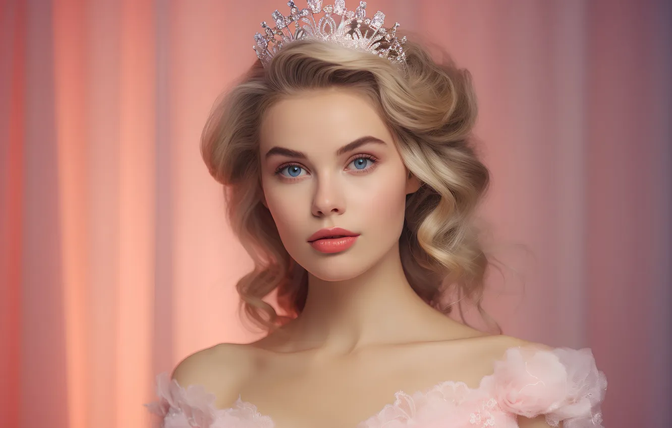 Photo wallpaper girl, sweetheart, crown, Princess