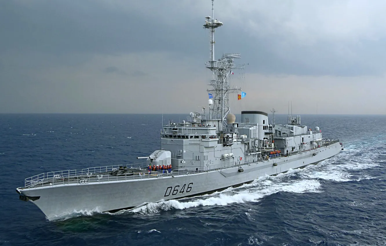Photo wallpaper frigate, French Navy, Latouche Treville