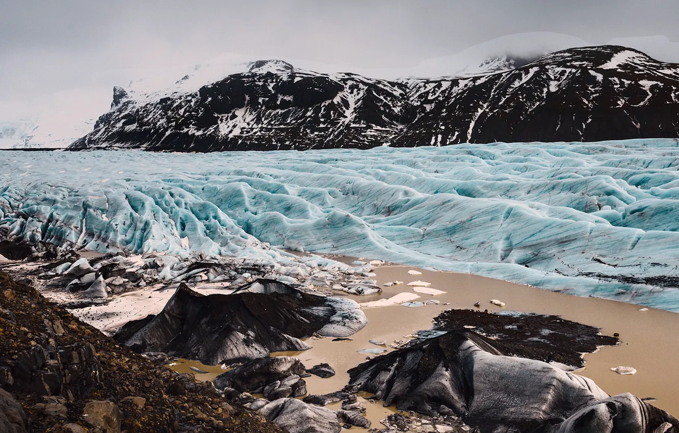 Photo wallpaper ice, winter, glacial