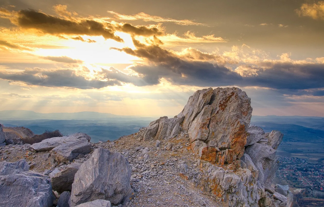 Photo wallpaper the sky, nature, rocks