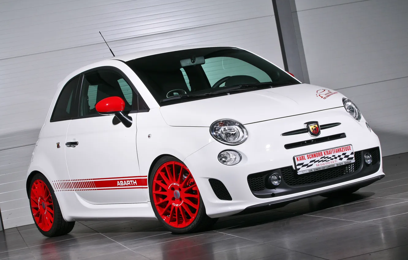 Photo wallpaper red, tuning, red, 500, Fiat