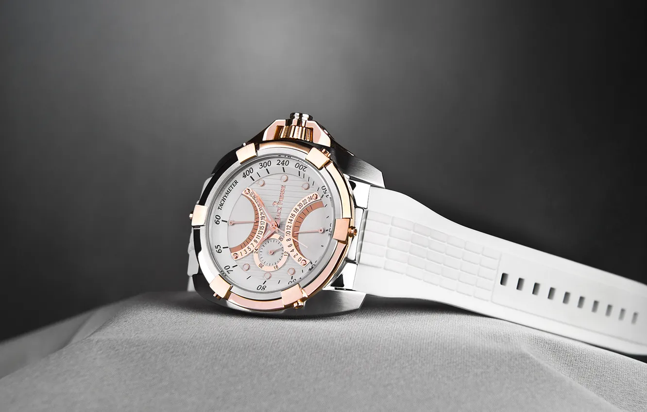 Photo wallpaper design, leather, Jack Pierre, white watch