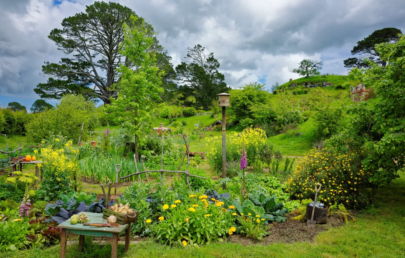 Photo wallpaper nature, garden, the garden, Shir, Hobbiton