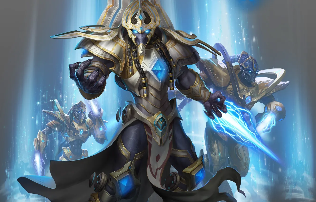 Photo wallpaper starcraft, sword, game, starcraft 2, monster, long hair, alien, StarCraft II