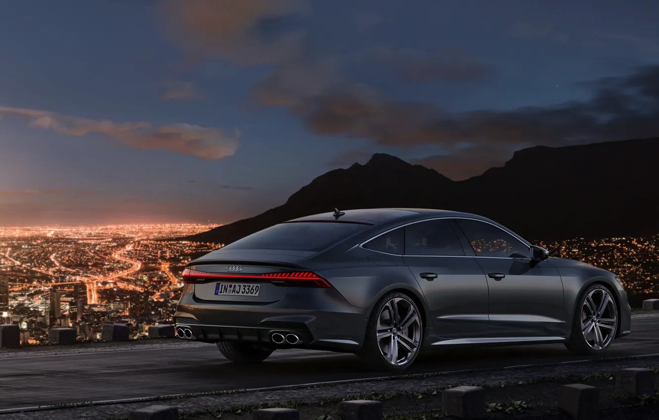 Photo wallpaper Audi, the evening, Audi A7, 2019, S7 Sportback