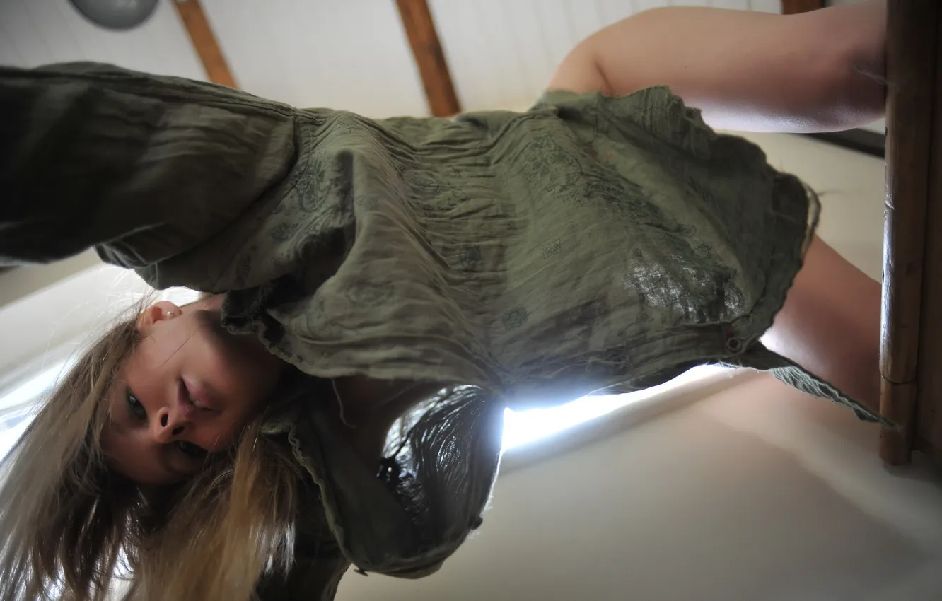 Photo wallpaper look, girl, blonde