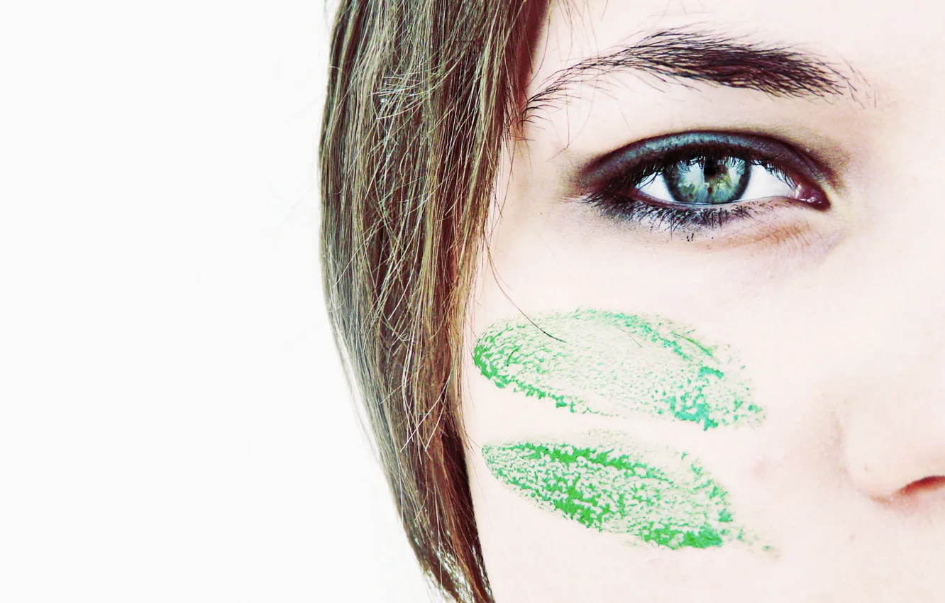 Photo wallpaper beautiful, Squaw, paint, Indian beauty