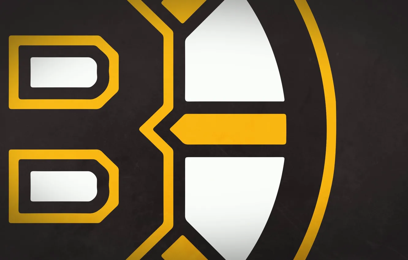Photo wallpaper white, yellow, sign, black, icon, bear, emblem, Boston