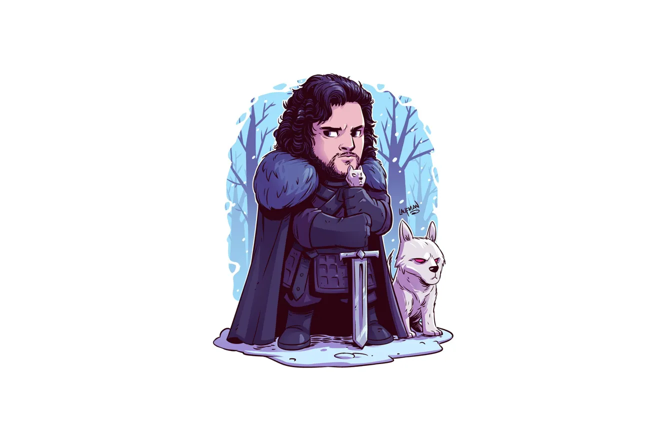 Photo wallpaper Game of Thrones, Jon Snow, Derek Laufman