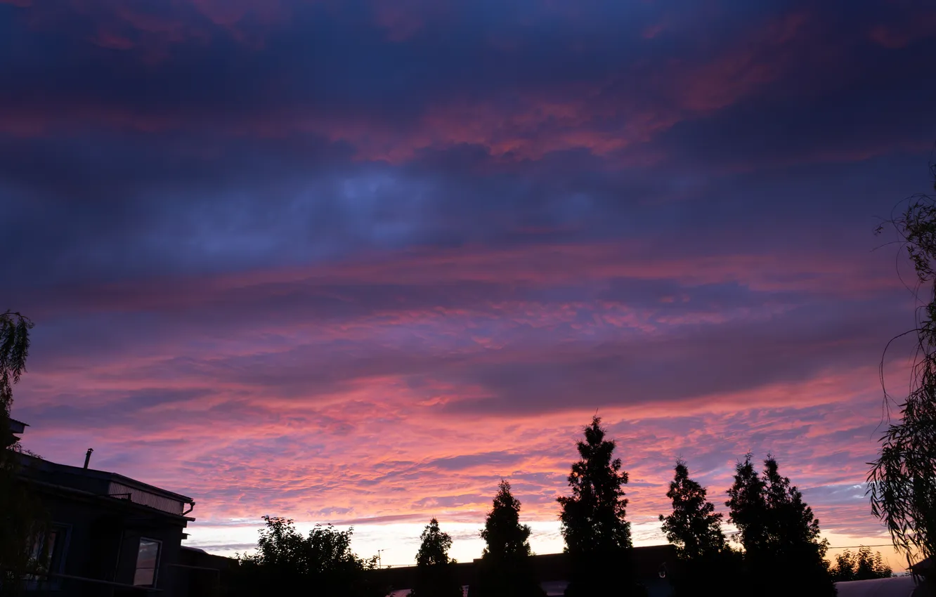Photo wallpaper sunset, the evening, Ulyanovsk