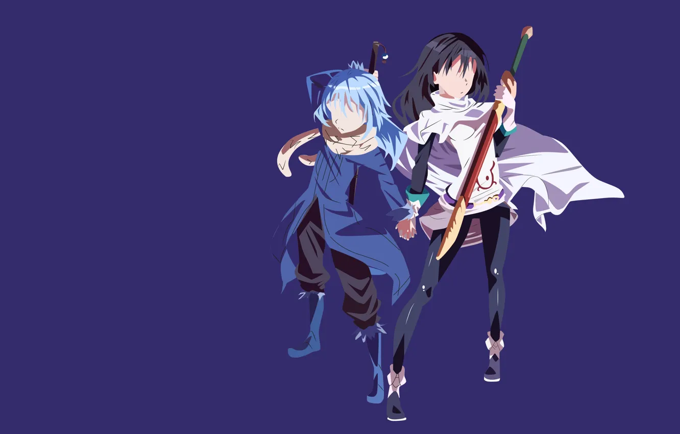 Photo wallpaper weapons, background, girls, minimalism, About my reincarnation in slime, Tensei shitara Slime Datta Ken